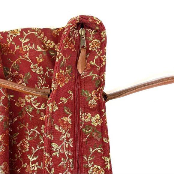 Pasttimes vintage floral fabric large tote bag w pouch - Picture 7 of 15